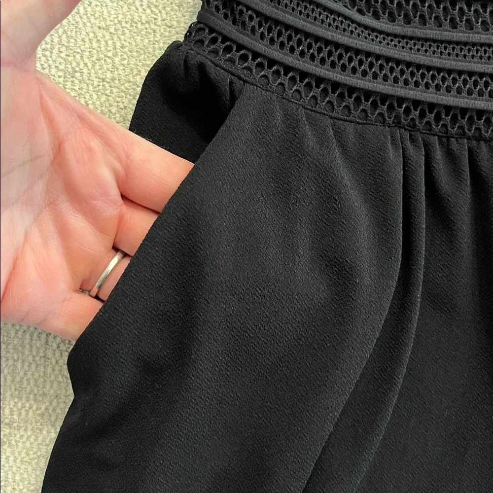 Michael Kors Black Lace-Detail Jumpsuit